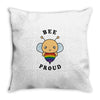 Cute Bee Proud Throw Pillow