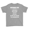 Super November Girl Youth Tee