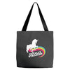 totally straight funny rainbow unicorn gay pride novelty fashion Tote Bags