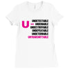 U=U Undetectable = Untransmittable Ladies Fitted T-Shirt
