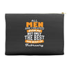 all men are created equal but only the best are born in february Accessory Pouches