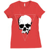 space skull Ladies Fitted T-Shirt