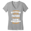 Super Cool Father Of A Freaking Awesome Son Women's V-Neck T-Shirt