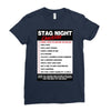 funny stag night checklist, ideal gift, christmas present Ladies Fitted T-Shirt