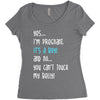 Yes...I'm Pregnant.It's a Boy! And No...You Can't Touch My Belly! Women's Triblend Scoop T-shirt