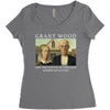 Grant Wood American Gothic Women's Triblend Scoop T-shirt