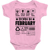 Born In February Baby Onesie