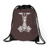 thorshammer mj&ouml;lnir odin wikinger germanen Drawstring Bags