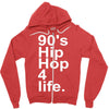 90's hip hop music Zipper Hoodie