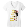 ask me about my feminist agenda frida kahlo Women's V-Neck T-Shirt