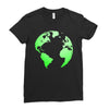 Earth Themed Funny Ladies Fitted T-Shirt