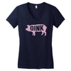 pig oink funny Women's V-Neck T-Shirt