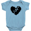 broken heart xxx black Baby Bodysuit