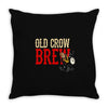 drinky crow Throw Pillow