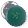 snowflake geek usb green Pin-back button