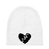 broken heart xxx black Baby Beanies