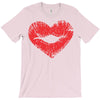lip print heart T-Shirt