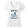 seal the deal Women's V-Neck T-Shirt