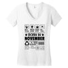 Born In November Women's V-Neck T-Shirt