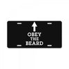 obey the beard funny License Plate