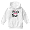 Daddy is my Hero Baby Girl Youth Hoodie