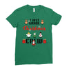 first grade christmas crew Ladies Fitted T-Shirt