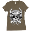 skull viking Ladies Fitted T-Shirt