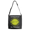 political the 80's 60's hippy anti capitalism Adjustable Strap Totes