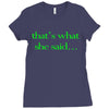 that&rsquo;s what she said t shirt the funny office tee Ladies Fitted T-Shirt
