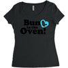 Bun in the Oven with Heart Baby Boy Women's Triblend Scoop T-shirt