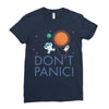 spacex don't panic in space Ladies Fitted T-Shirt