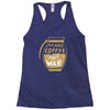 make coffee not war Racerback Tank