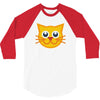 cat yellow 3/4 Sleeve Shirt