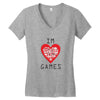 IM LOVE GAMES Women's V-Neck T-Shirt