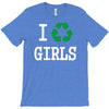 i recycle girls slogan text funny baseball jersey T-Shirt