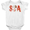 sons of anarchy soa tv show skull reaper american flag Baby Onesie