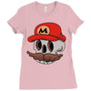 mario skull Ladies Fitted T-Shirt