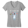 my puns are Women's V-Neck T-Shirt