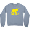 beer t shirt bear plus deer funny tee drinking college humor party shi Crewneck Sweatshirt
