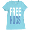 funny t shirts free hugs adult Ladies Fitted T-Shirt