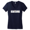 push button recieve bacon Women's V-Neck T-Shirt