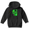 mad engine marvel brand punisher scar glow in the dark Youth Hoodie