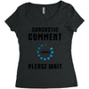 sarcastic comment loading Women's Triblend Scoop T-shirt