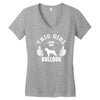 This Girl Loves Her Bulldog Women's V-Neck T-Shirt