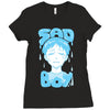 sad boy Ladies Fitted T-Shirt