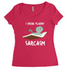 i speak fluent sarcazm Women's Triblend Scoop T-shirt