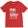 real men shoot raw V-Neck Tee