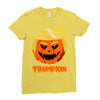 trumpkin funny donald trump pumpkin Ladies Fitted T-Shirt