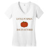 due in october Women's V-Neck T-Shirt