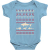 christmas ugly shark Baby Bodysuit